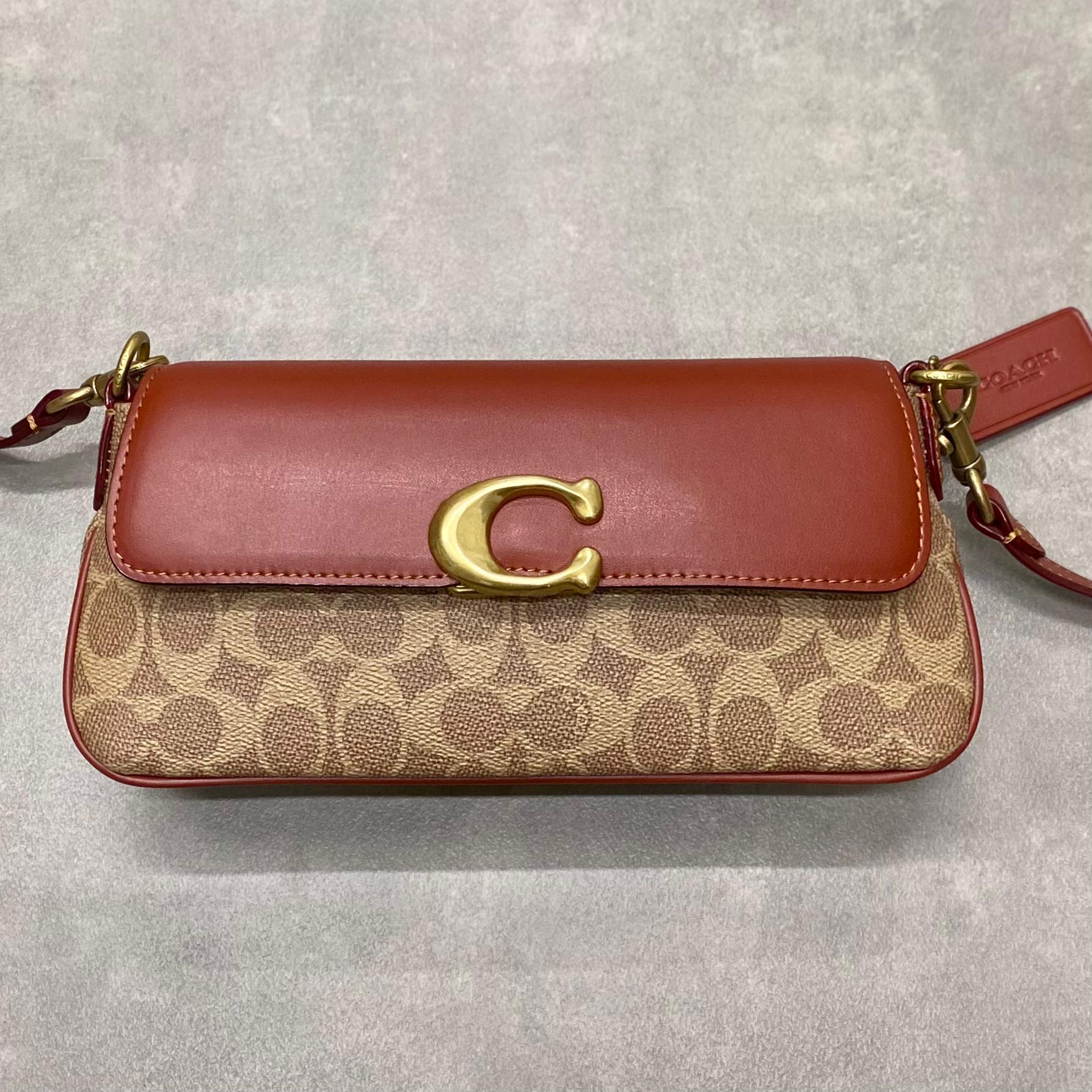 Túi Coach Small Jet Shoulder Bag In Signature Canvas DS Tan/Caramel